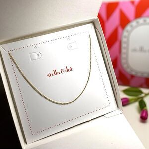 Stella & Dot Gold Vermeil Delicate Chain Necklace 16” Adjustable